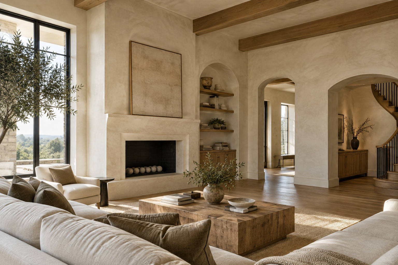 Elegant interior showcasing premium decorative finishes
